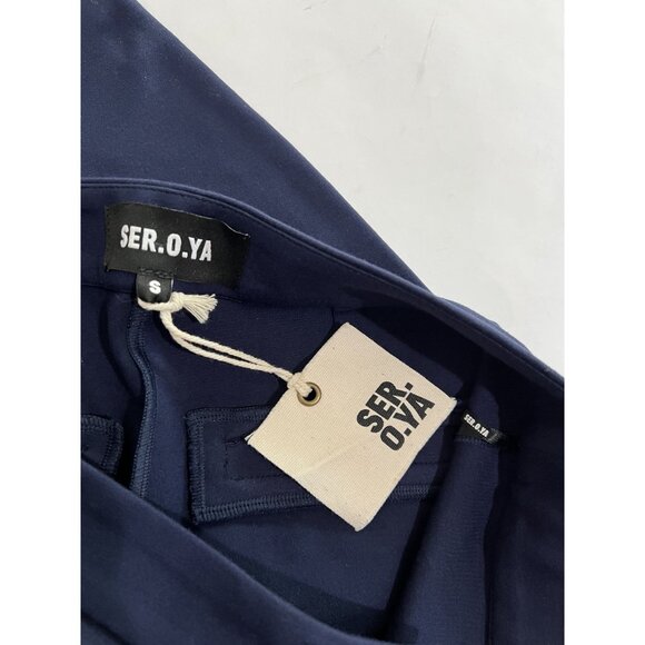 SER.O.YA Basil Capri Pant in Navy - Picture 9 of 9